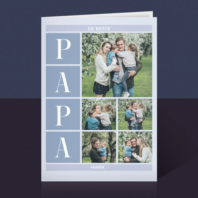 Fotocollage: Collage, De Beste Papa - Wenskaart
