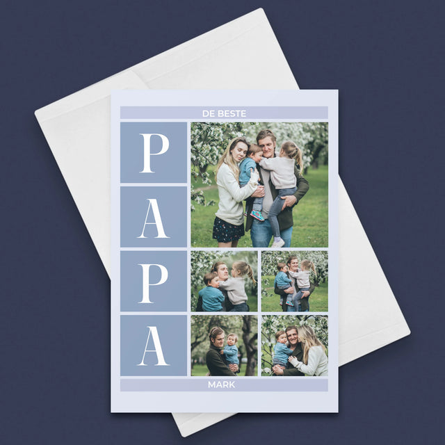 Fotocollage: Collage, De Beste Papa - Wenskaart
