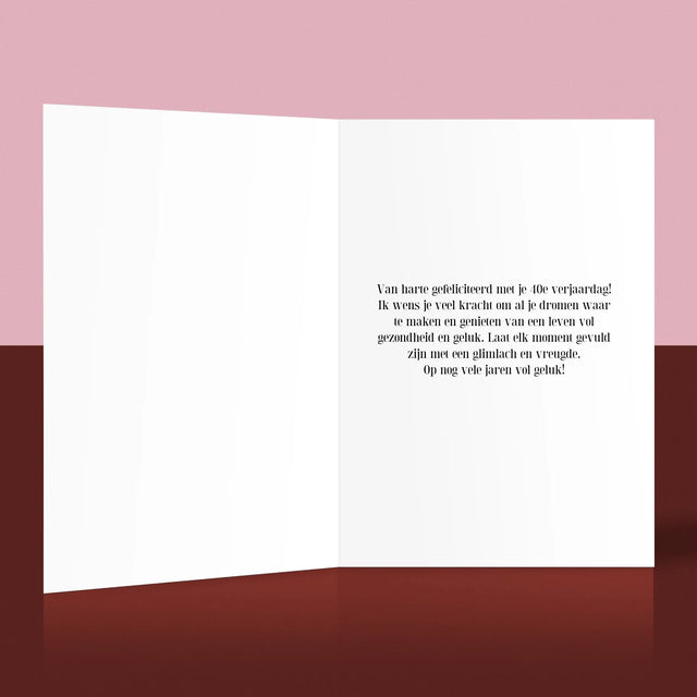 Fotocollage: 40 Jaar Zijn Verstreken - Wenskaart