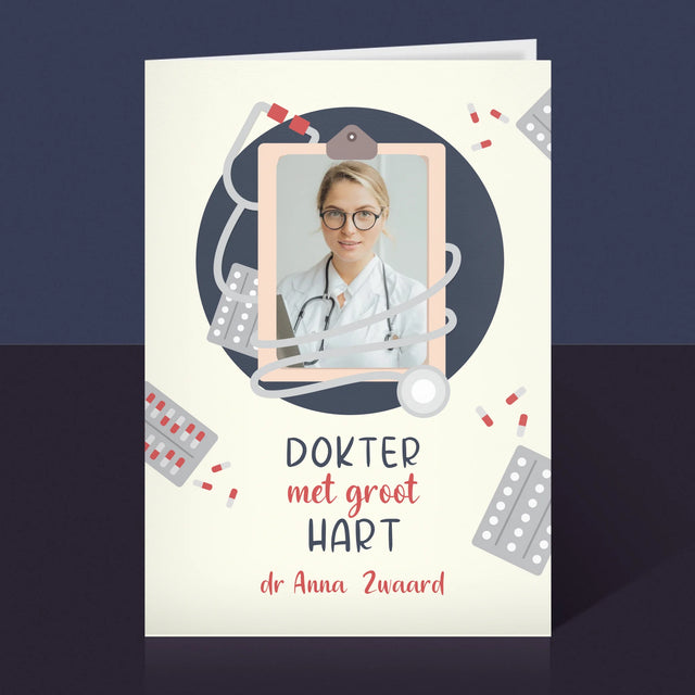 Foto En Handtekening: Dokter Met Groot Hart - Wenskaart