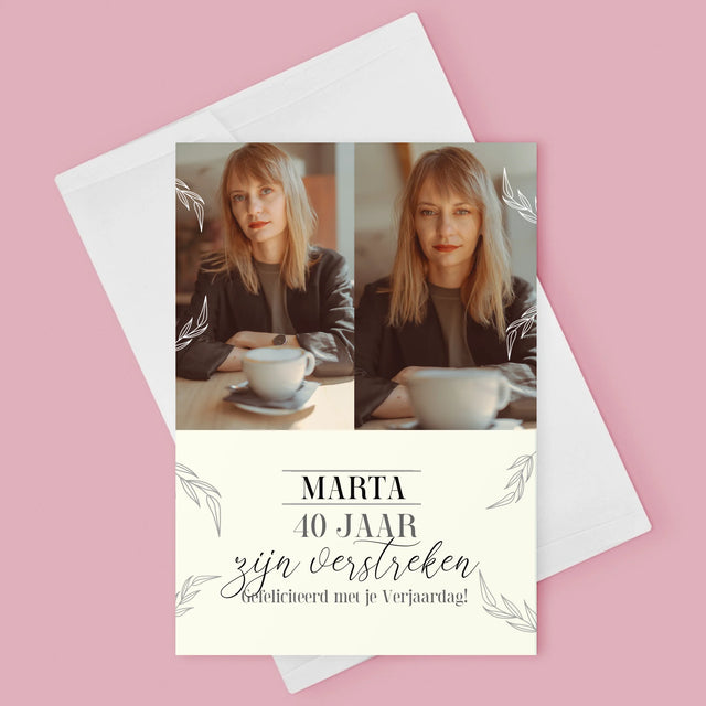 Fotocollage: 40 Jaar Zijn Verstreken - Wenskaart