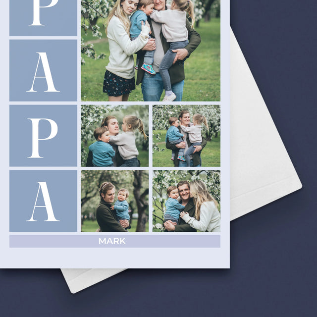 Fotocollage: Collage, De Beste Papa - Wenskaart