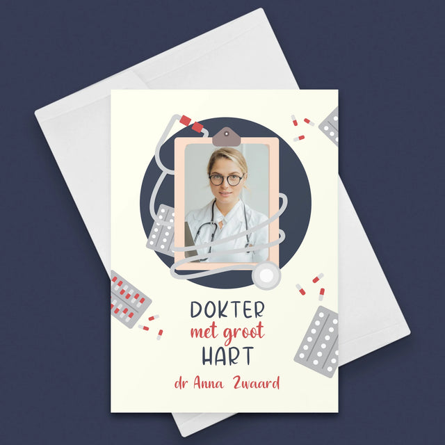 Foto En Handtekening: Dokter Met Groot Hart - Wenskaart