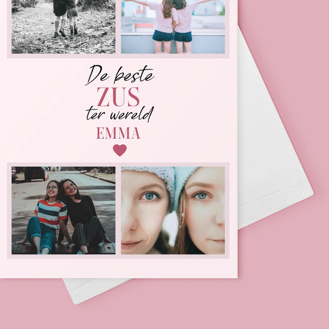 Fotocollage: De Beste Zus - Wenskaart