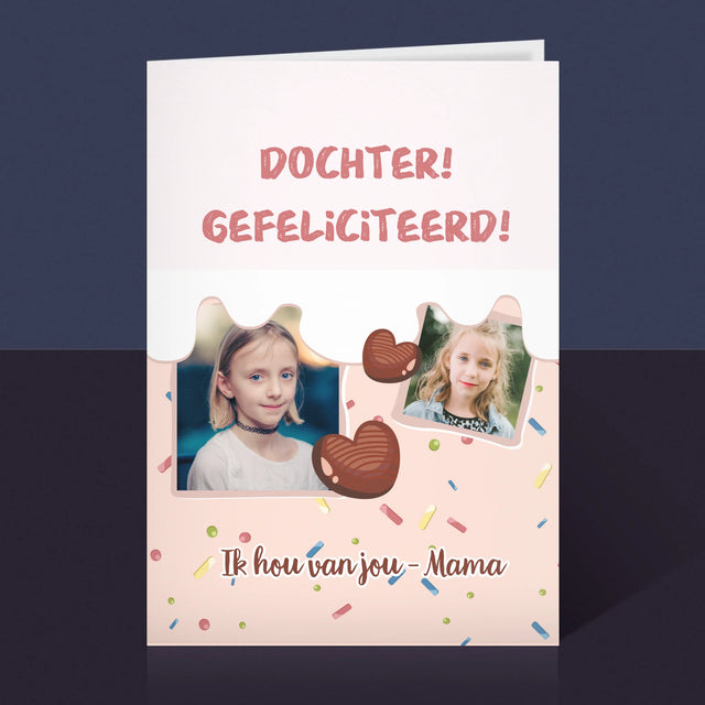 Fotocollage: Gefeliciteerd - Wenskaart