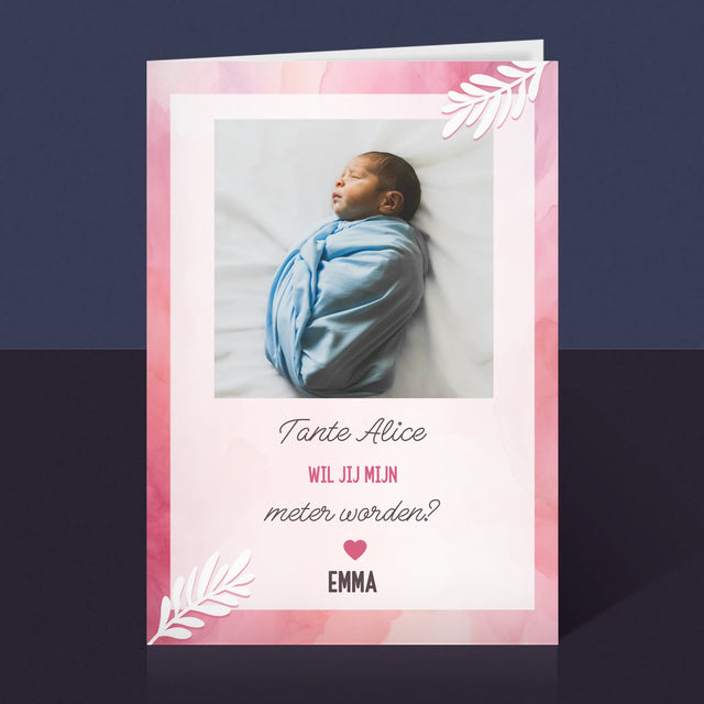 Fotocollage: Verzoek Om Meter Te Worden - Wenskaart