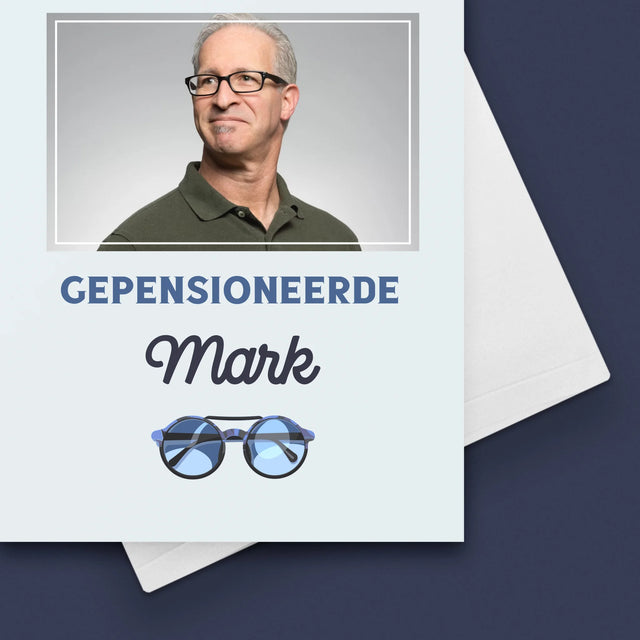 Foto En Handtekening: Ik Hoef Niets Te Doen! Gepensioneerde - Wenskaart