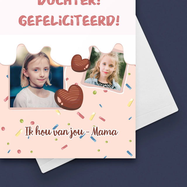Fotocollage: Gefeliciteerd - Wenskaart