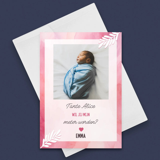 Fotocollage: Verzoek Om Meter Te Worden - Wenskaart