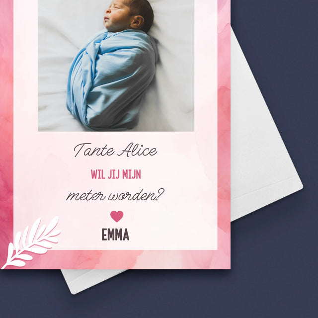 Fotocollage: Verzoek Om Meter Te Worden - Wenskaart