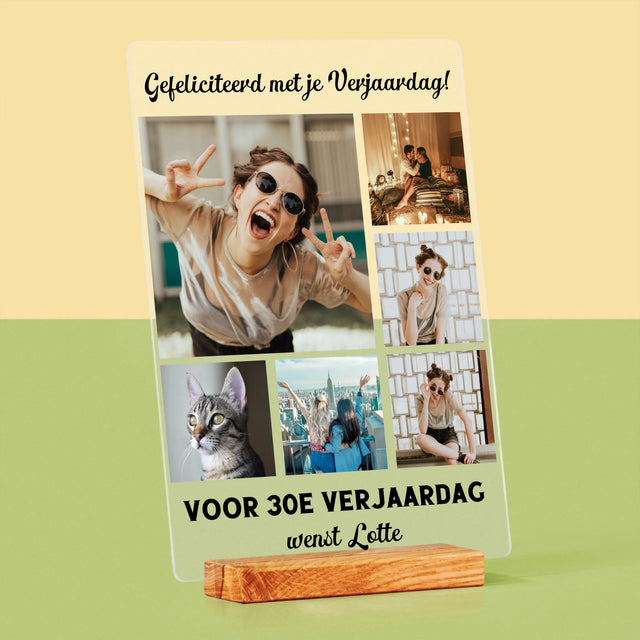 Fotocollage: Fotocollage Verjaardag - Afdruk Op Acrylglas (Verticaal)