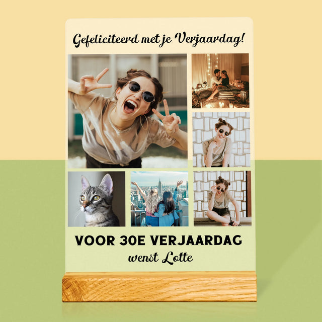 Fotocollage: Fotocollage Verjaardag - Afdruk Op Acrylglas (Verticaal)