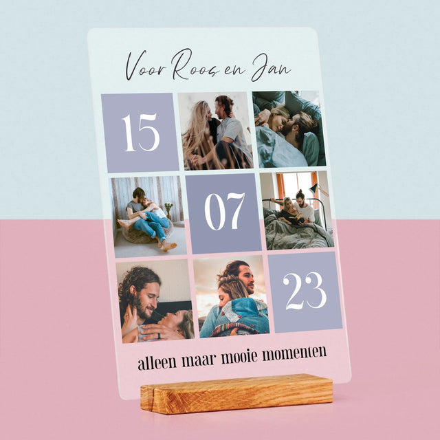 Fotocollage: Beste Momenten - Afdruk Op Acrylglas (Verticaal)