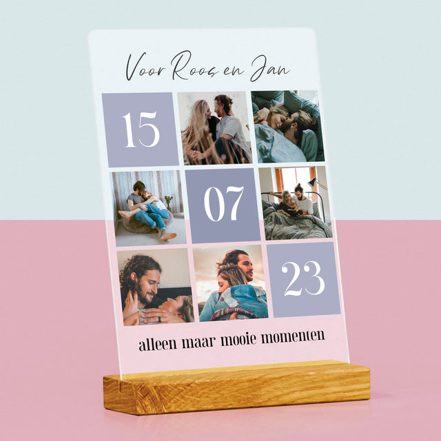 Fotocollage: Beste Momenten - Afdruk Op Acrylglas (Verticaal)