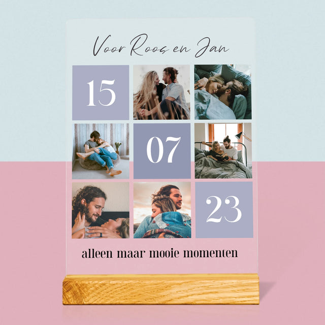 Fotocollage: Beste Momenten - Afdruk Op Acrylglas (Verticaal)