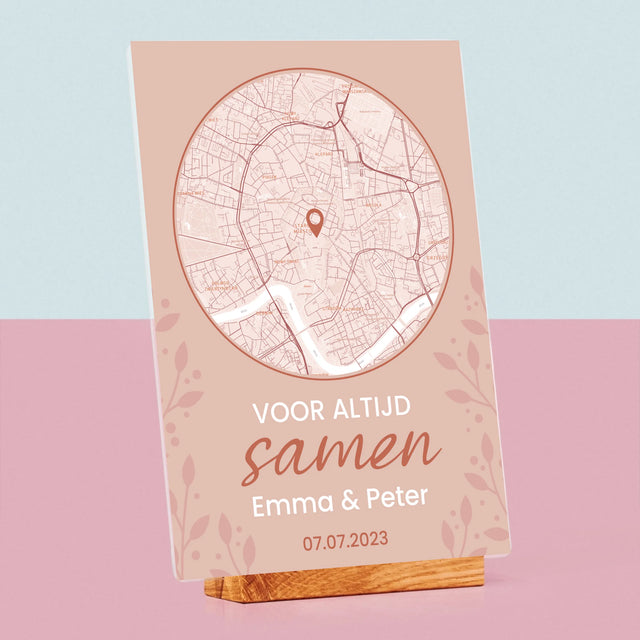 Stadsplastadsplattegrond: Stadskaart: Waar Alles Begon - Afdruk Op Acrylglas (Verticaal)