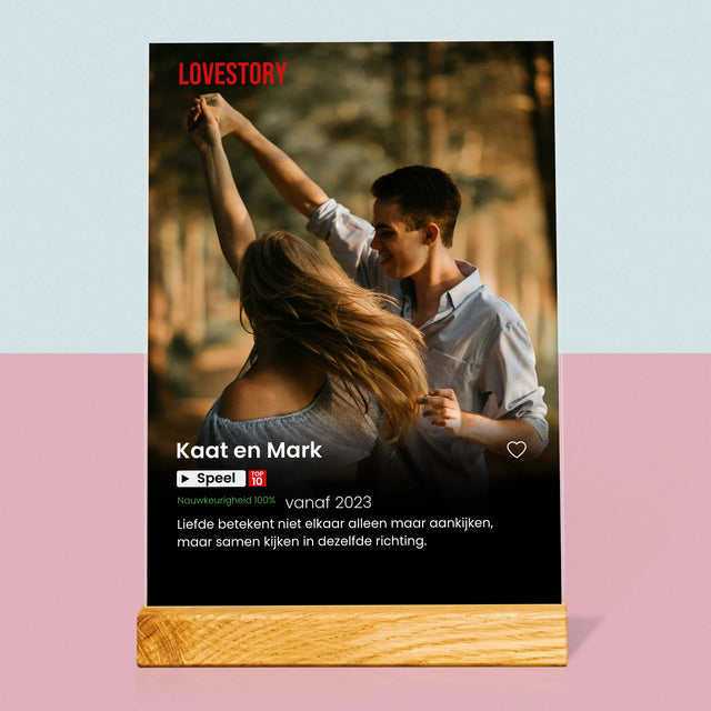 Foto En Handtekening: Poster Netflix - Afdruk Op Acrylglas (Verticaal)