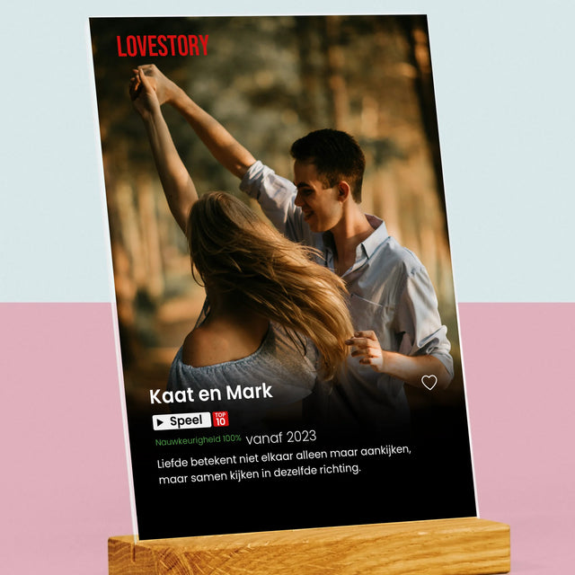 Foto En Handtekening: Poster Netflix - Afdruk Op Acrylglas (Verticaal)