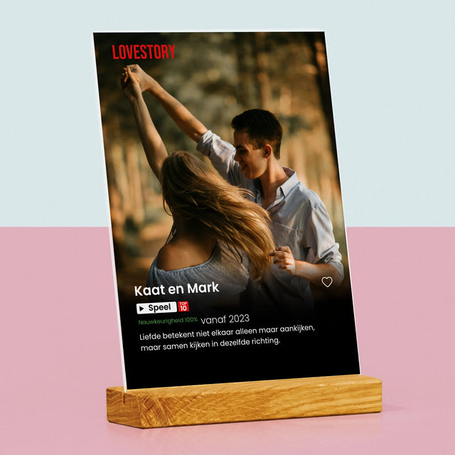 Foto En Handtekening: Poster Netflix - Afdruk Op Acrylglas (Verticaal)