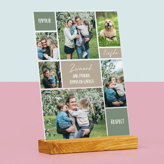 Fotocollage: Collage Familie - Afdruk Op Acrylglas (Verticaal)