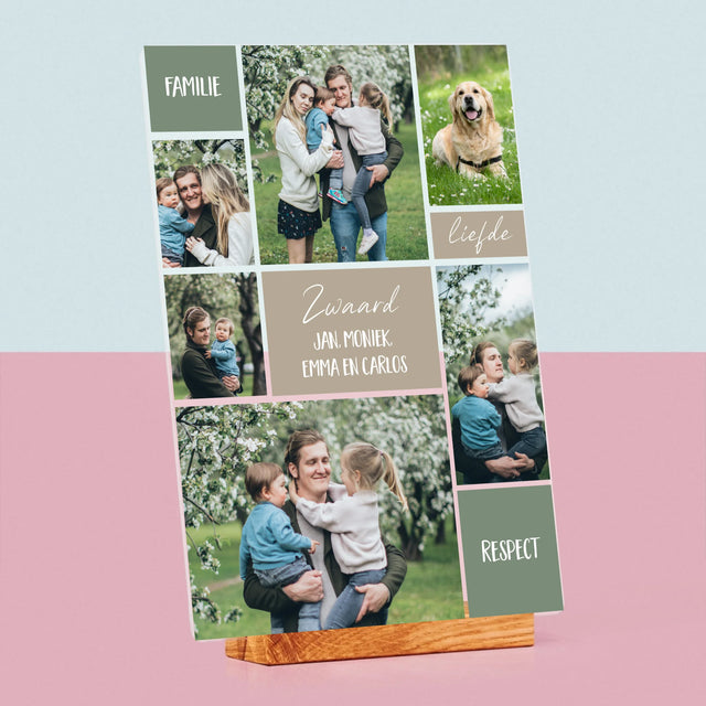 Fotocollage: Collage Familie - Afdruk Op Acrylglas (Verticaal)