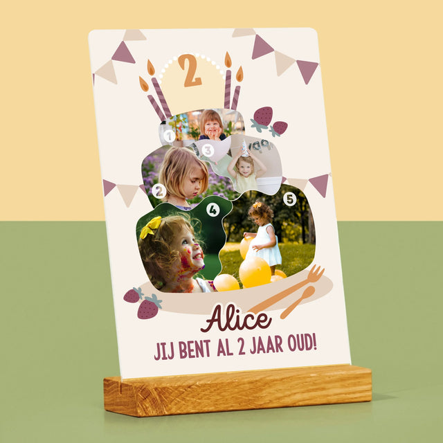 Vorm Van Foto'S: Verjaardagstaart - Afdruk Op Acrylglas (Verticaal)