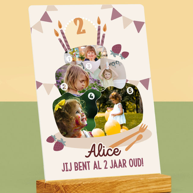 Vorm Van Foto'S: Verjaardagstaart - Afdruk Op Acrylglas (Verticaal)