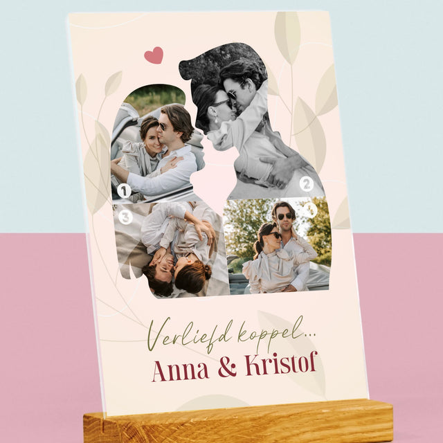 Vorm Van Foto'S: Verliefd Koppel - Afdruk Op Acrylglas (Verticaal)