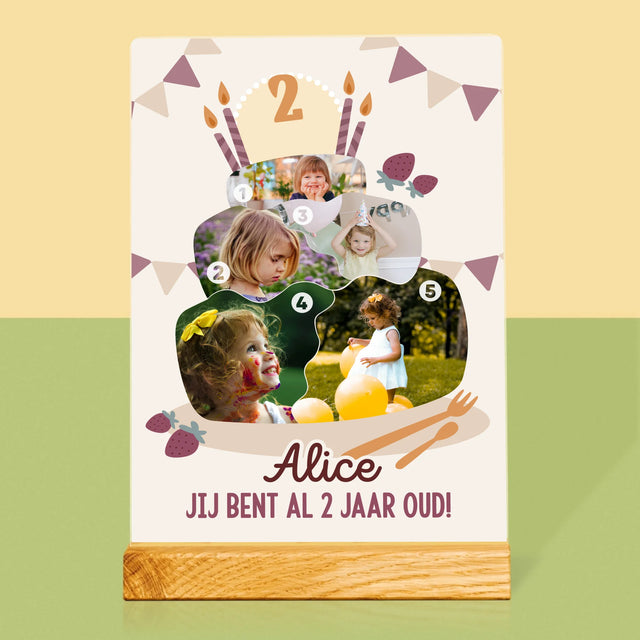 Vorm Van Foto'S: Verjaardagstaart - Afdruk Op Acrylglas (Verticaal)