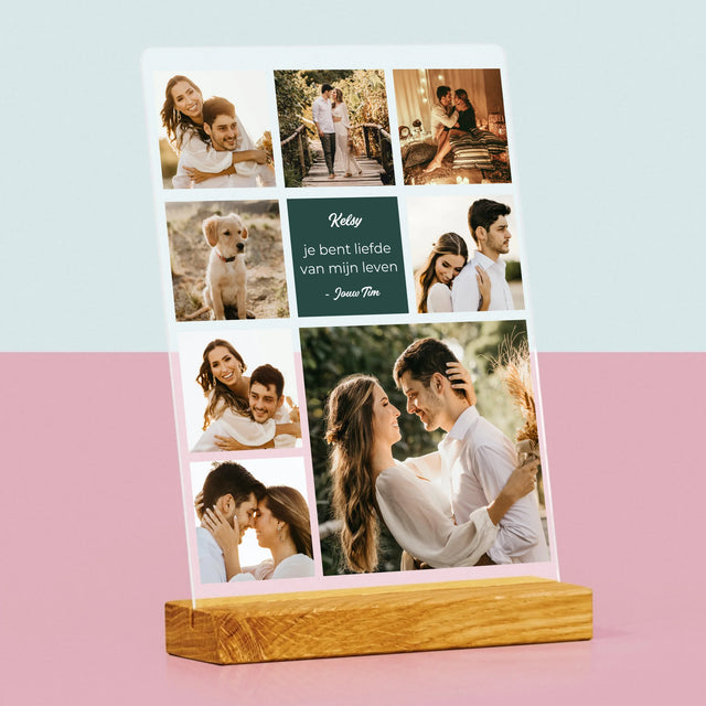 Fotocollage: Liefde Collage - Afdruk Op Acrylglas (Verticaal)