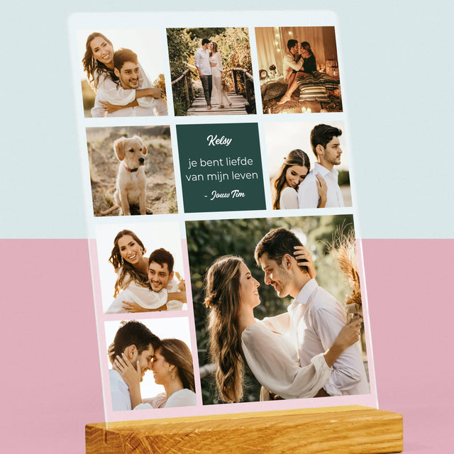 Fotocollage: Liefde Collage - Afdruk Op Acrylglas (Verticaal)