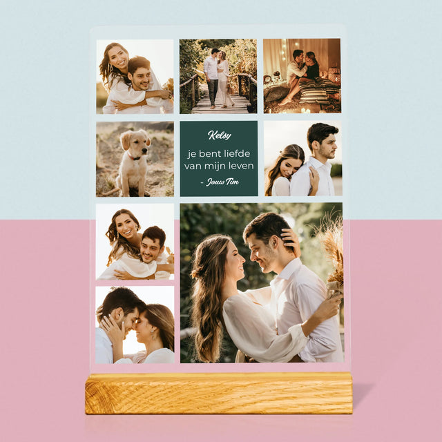 Fotocollage: Liefde Collage - Afdruk Op Acrylglas (Verticaal)