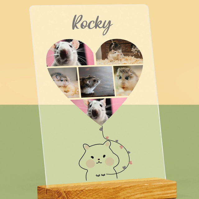 Fotocollage: Hamster - Afdruk Op Acrylglas (Verticaal)