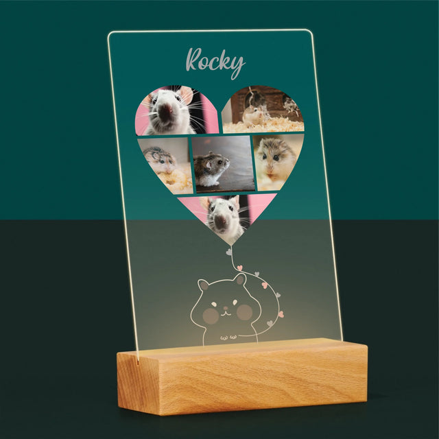 Fotocollage: Hamster - Afdruk Op Acrylglas (Verticaal)