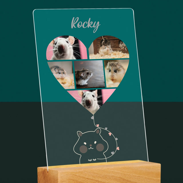 Fotocollage: Hamster - Afdruk Op Acrylglas (Verticaal)