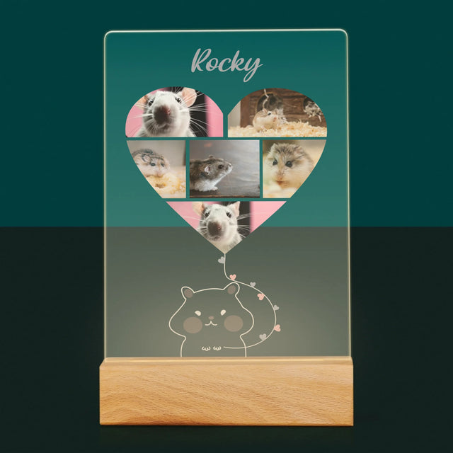 Fotocollage: Hamster - Afdruk Op Acrylglas (Verticaal)