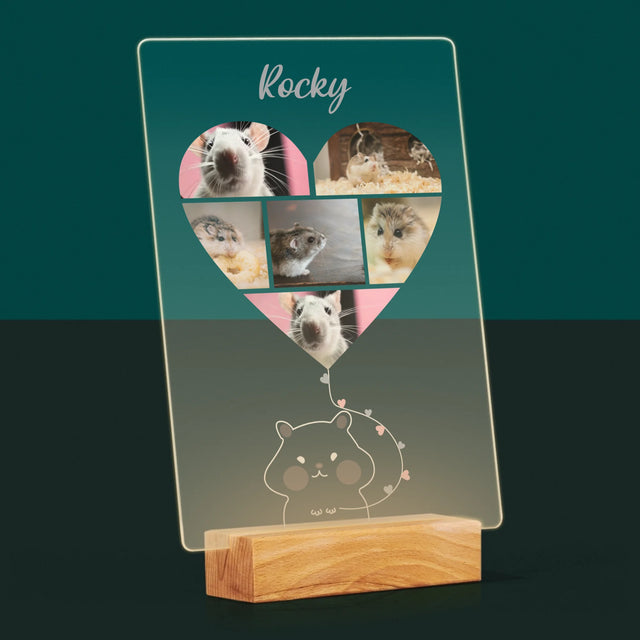 Fotocollage: Hamster - Afdruk Op Acrylglas (Verticaal)