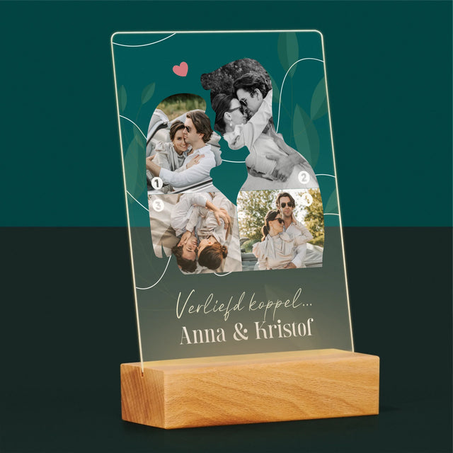 Vorm Van Foto'S: Verliefd Koppel - Afdruk Op Acrylglas (Verticaal)