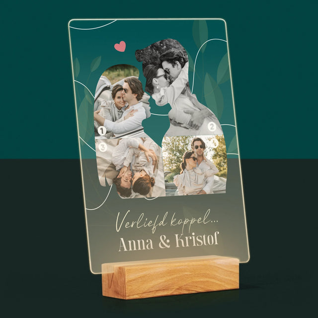 Vorm Van Foto'S: Verliefd Koppel - Afdruk Op Acrylglas (Verticaal)