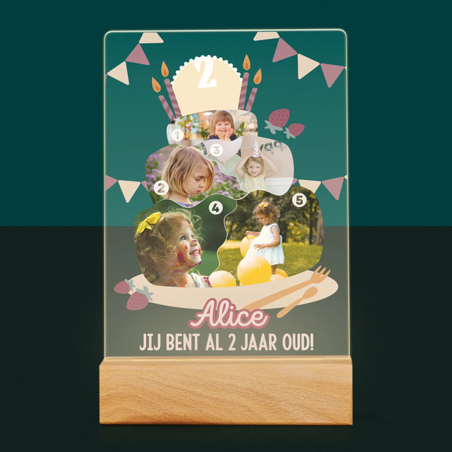 Vorm Van Foto'S: Verjaardagstaart - Afdruk Op Acrylglas (Verticaal)