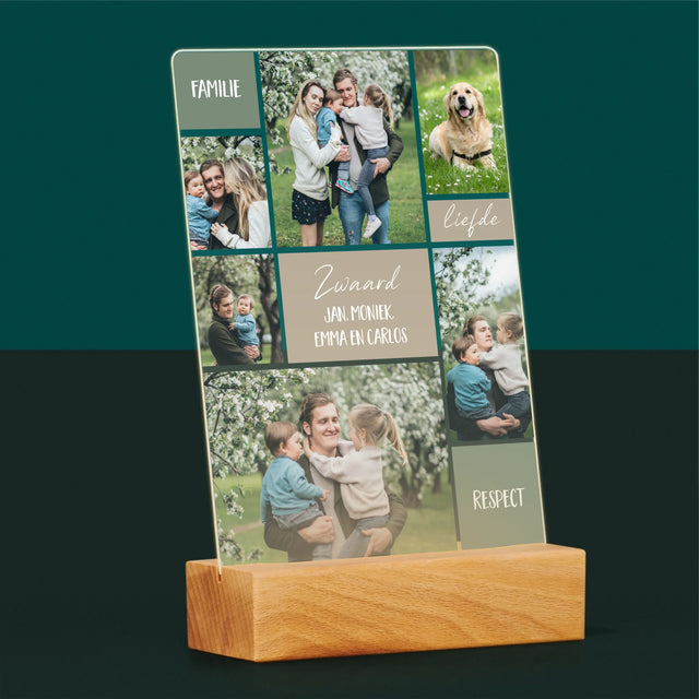 Fotocollage: Collage Familie - Afdruk Op Acrylglas (Verticaal)