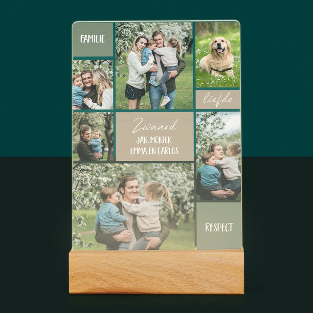 Fotocollage: Collage Familie - Afdruk Op Acrylglas (Verticaal)