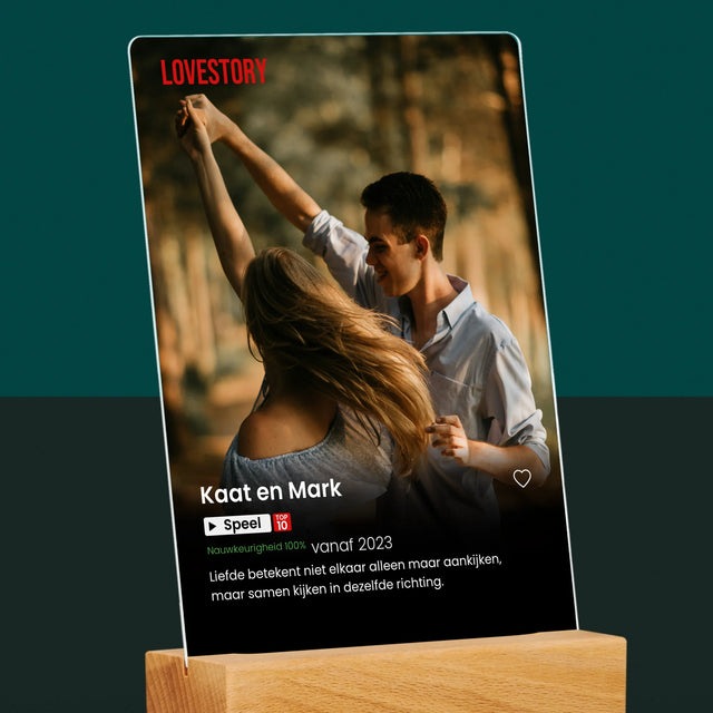 Foto En Handtekening: Poster Netflix - Afdruk Op Acrylglas (Verticaal)