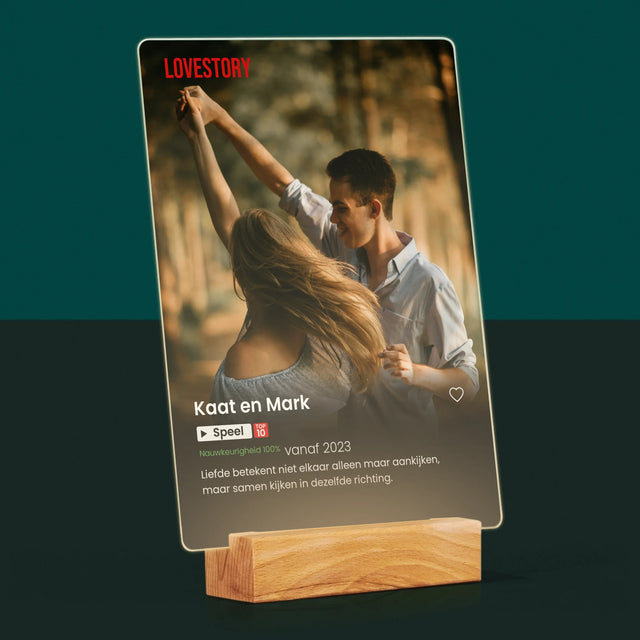 Foto En Handtekening: Poster Netflix - Afdruk Op Acrylglas (Verticaal)