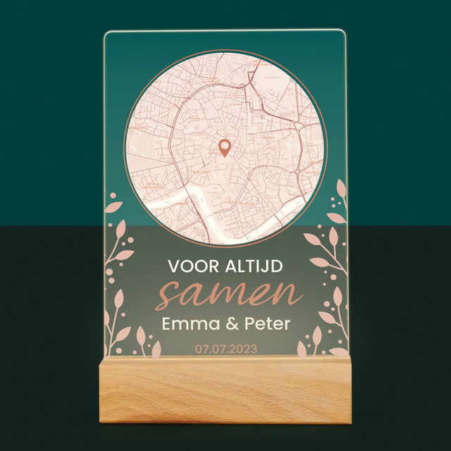 Stadsplastadsplattegrond: Stadskaart: Waar Alles Begon - Afdruk Op Acrylglas (Verticaal)