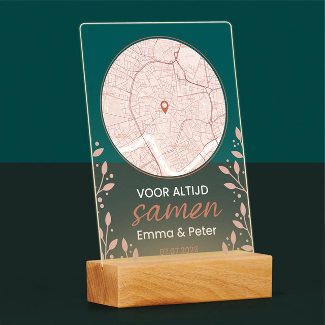 Stadsplastadsplattegrond: Stadskaart: Waar Alles Begon - Afdruk Op Acrylglas (Verticaal)