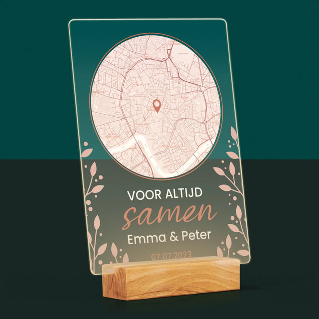 Stadsplastadsplattegrond: Stadskaart: Waar Alles Begon - Afdruk Op Acrylglas (Verticaal)