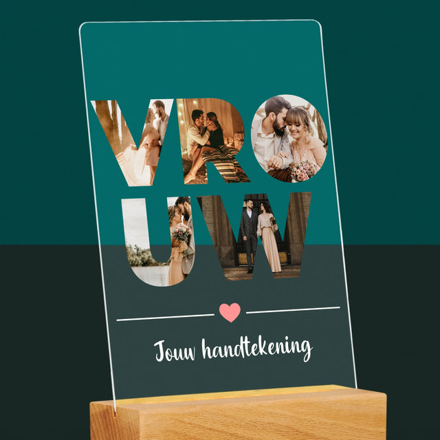 Woord Van Foto'S: Vrouw - Afdruk Op Acrylglas (Verticaal)