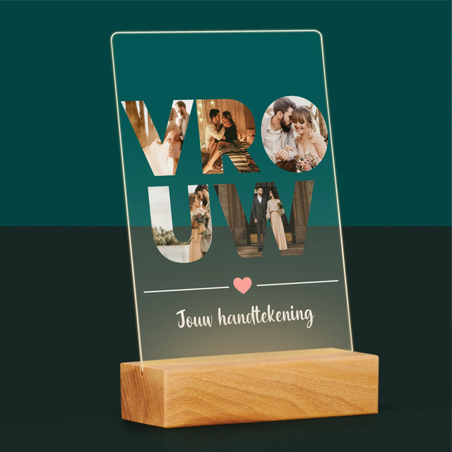 Woord Van Foto'S: Vrouw - Afdruk Op Acrylglas (Verticaal)