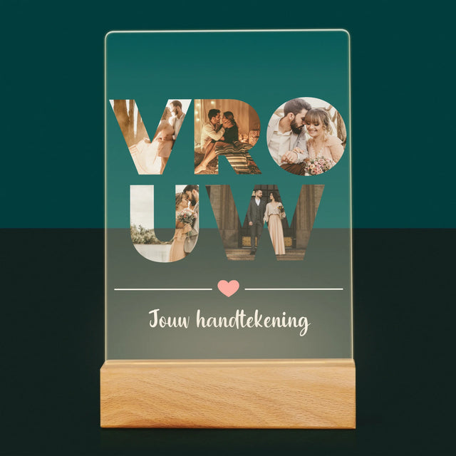 Woord Van Foto'S: Vrouw - Afdruk Op Acrylglas (Verticaal)